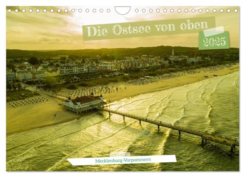 Die Ostsee von oben, Mecklenburg-Vorpommern (Wandkalender 2025 DIN A4 quer), CALVENDO Monatskalender von CALVENDO