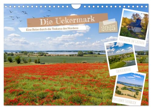 Die Uckermark - Eine Reise durch die Toskana des Nordens (Wandkalender 2025 DIN A4 quer), CALVENDO Monatskalender von CALVENDO