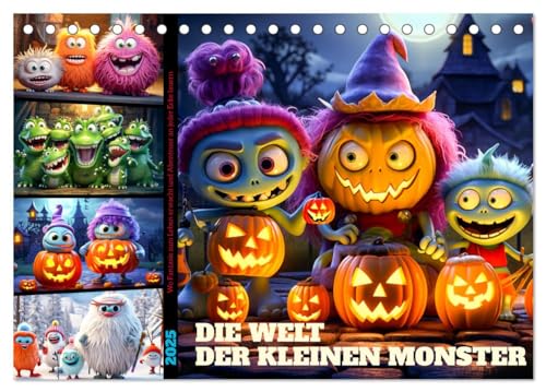 Die Welt der kleinen Monster (Tischkalender 2025 DIN A5 quer), CALVENDO Monatskalender von CALVENDO