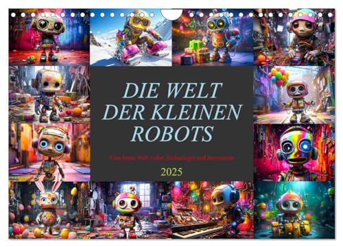 Die Welt der kleinen Robots (Wandkalender 2025 DIN A4 quer), CALVENDO Monatskalender von CALVENDO