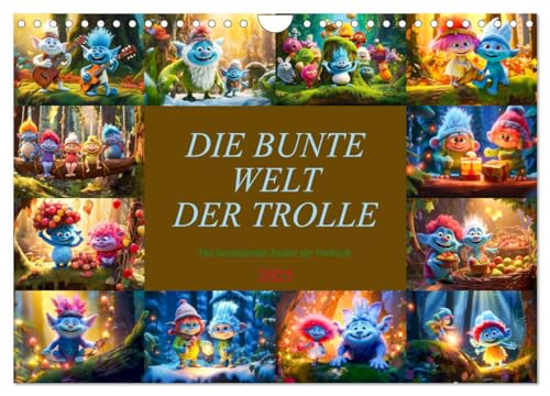 Die bunte Welt der Trolle (Wandkalender 2025 DIN A4 quer), CALVENDO Monatskalender von CALVENDO