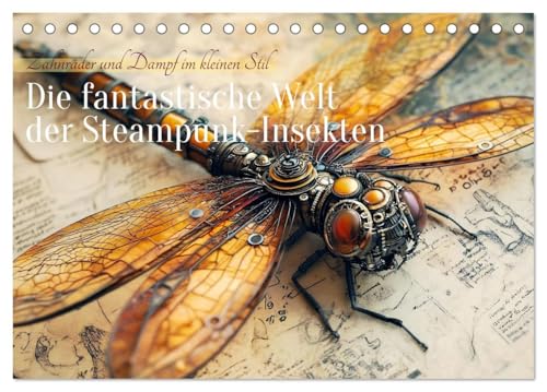 Die fantastische Welt der Steampunk-Insekten (Tischkalender 2025 DIN A5 quer), CALVENDO Monatskalender von CALVENDO
