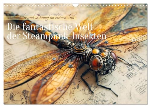 Die fantastische Welt der Steampunk-Insekten (Wandkalender 2025 DIN A3 quer), CALVENDO Monatskalender