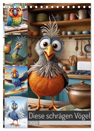 Diese schrägen Vögel (Tischkalender 2025 DIN A5 hoch), CALVENDO Monatskalender von CALVENDO