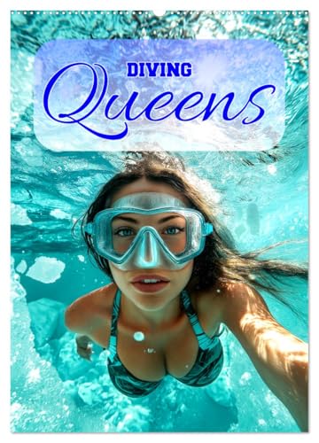 Diving Queens (Wandkalender 2025 DIN A2 hoch), CALVENDO Monatskalender von CALVENDO