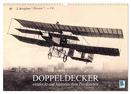 Doppeldecker entdeckt auf historischen Postkarten (Wandkalender 2025 DIN A3 quer), CALVENDO Monatskalender von CALVENDO
