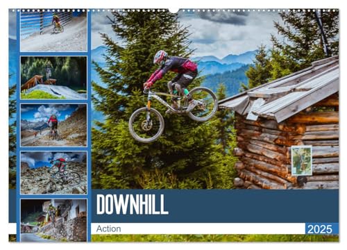 Downhill Action (Wandkalender 2025 DIN A2 quer), CALVENDO Monatskalender von CALVENDO