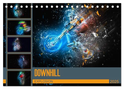 Downhill Explosion (Tischkalender 2025 DIN A5 quer), CALVENDO Monatskalender von CALVENDO