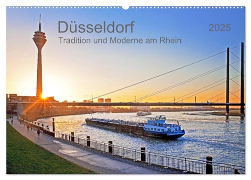 Düsseldorf - Tradition und Moderne am Rhein (Wandkalender 2025 DIN A2 quer), CALVENDO Monatskalender von CALVENDO