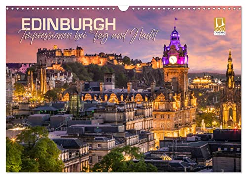 EDINBURGH Impressionen bei Tag und Nacht (Wandkalender 2025 DIN A3 quer), CALVENDO Monatskalender von CALVENDO