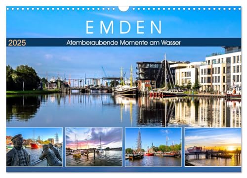EMDEN Atemberaubende Momente am Wasser (Wandkalender 2025 DIN A3 quer), CALVENDO Monatskalender von CALVENDO