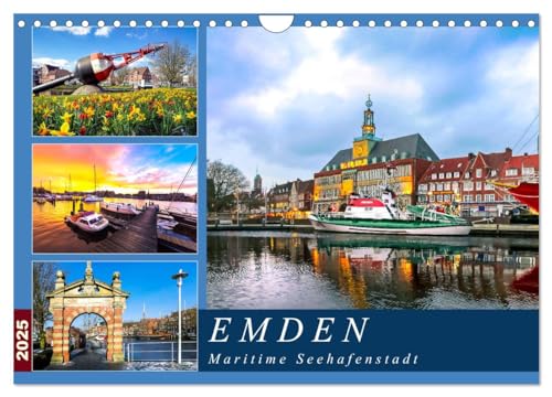 EMDEN maritime Seehafenstadt (Wandkalender 2025 DIN A4 quer), CALVENDO Monatskalender von CALVENDO