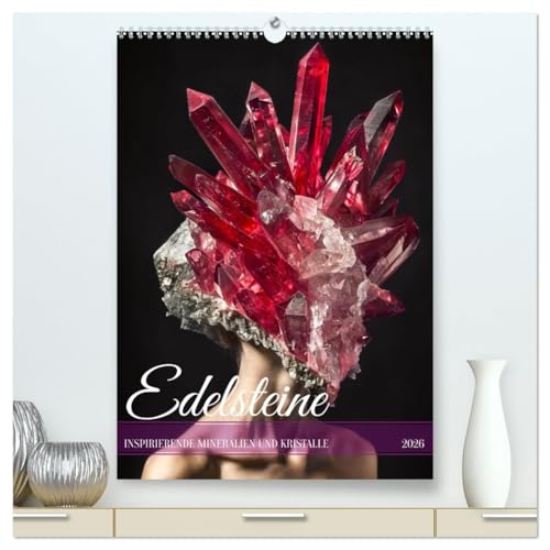 Edelsteine - Inspirierende Mineralien und Kristalle (hochwertiger Premium Wandkalender 2026 DIN A2 hoch), Kunstdruck in Hochglanz von CALVENDO