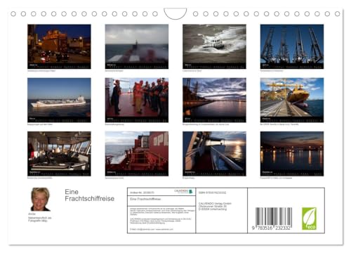 Eine Frachtschiffreise (Wandkalender 2026 DIN A4 quer), CALVENDO Monatskalender: Als Passagier auf einem Containerschiff (CALVENDO Mobilitaet) von Calvendo