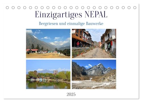 Einzigartiges NEPAL (Tischkalender 2025 DIN A5 quer), CALVENDO Monatskalender von CALVENDO