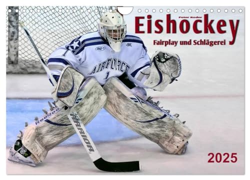 Eishockey - Fairplay und Schlägerei (Wandkalender 2025 DIN A4 quer), CALVENDO Monatskalender von CALVENDO