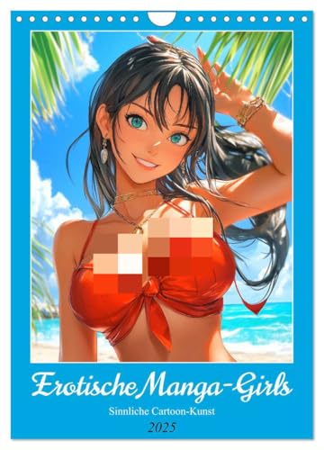 Erotische Manga-Girls. Sinnliche Cartoon-Kunst (Wandkalender 2025 DIN A4 hoch), CALVENDO Monatskalender von CALVENDO
