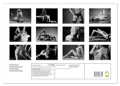 Erotischer Fingerabdruck - Besondere Hautmerkmale (hochwertiger Premium Wandkalender 2025 DIN A2 quer), Kunstdruck in Hochglanz von CALVENDO
