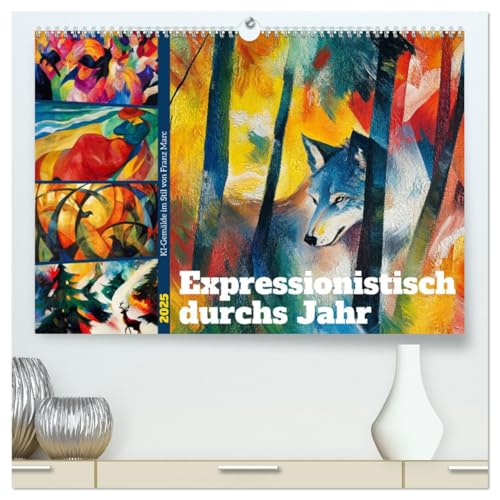 Expressionistisch durchs Jahr (hochwertiger Premium Wandkalender 2025 DIN A2 quer), Kunstdruck in Hochglanz von CALVENDO