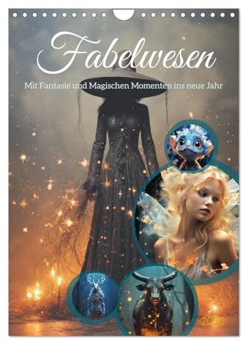 Fabelwesen (Wandkalender 2025 DIN A4 hoch), CALVENDO Monatskalender: Ein Fabelwesen ist eine Kreatur aus Märchen, Mythen oder Legenden, die oft ... oder Merkmale besitzt. (CALVENDO Kunst) von CALVENDO