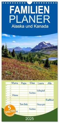 Familienplaner 2025 - Alaska und Kanada mit 5 Spalten (Wandkalender, 21 cm x 45 cm), CALVENDO von CALVENDO