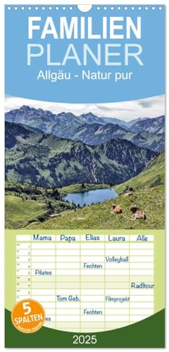 Familienplaner 2025 - Allgäu - Natur pur mit 5 Spalten (Wandkalender, 21 cm x 45 cm), CALVENDO von CALVENDO
