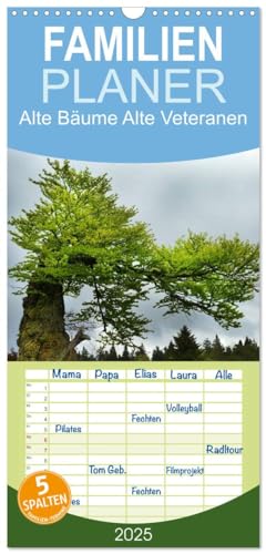 Familienplaner 2025 - Alte Bäume Alte Veteranen mit 5 Spalten (Wandkalender, 21 cm x 45 cm), CALVENDO von CALVENDO