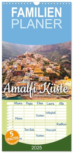 Familienplaner 2025 - Amalfi Küste - Italiens wunderschöner Küstenabschnitt. mit 5 Spalten (Wandkalender, 21 cm x 45 cm), CALVENDO von CALVENDO