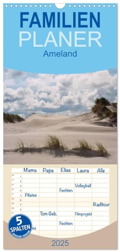 Familienplaner 2025 - Ameland mit 5 Spalten (Wandkalender, 21 cm x 45 cm), CALVENDO von CALVENDO