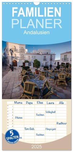 Familienplaner 2025 - Andalusien mit 5 Spalten (Wandkalender, 21 cm x 45 cm), CALVENDO von CALVENDO
