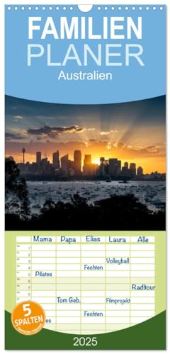 Familienplaner 2025 - Australien mit 5 Spalten (Wandkalender, 21 cm x 45 cm), CALVENDO von CALVENDO