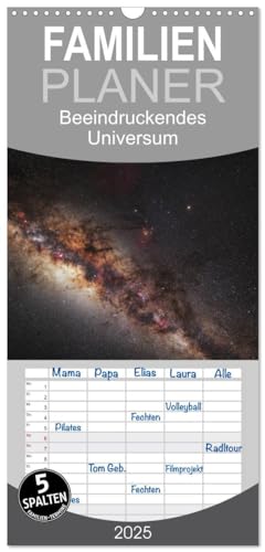 Familienplaner 2025 - Beeindruckendes Universum mit 5 Spalten (Wandkalender, 21 cm x 45 cm), CALVENDO von CALVENDO