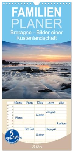 Familienplaner 2025 - Bretagne - Bilder einer Küstenlandschaft mit 5 Spalten (Wandkalender, 21 cm x 45 cm), CALVENDO von CALVENDO