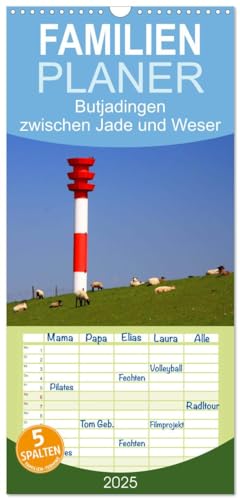 Familienplaner 2025 - Butjadingen Impressionen zwischen Jade und Weser mit 5 Spalten (Wandkalender, 21 cm x 45 cm), CALVENDO von CALVENDO