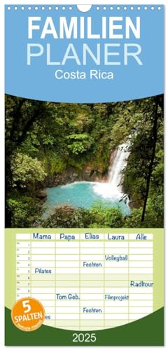 Familienplaner 2025 - Costa Rica mit 5 Spalten (Wandkalender, 21 cm x 45 cm), CALVENDO von CALVENDO