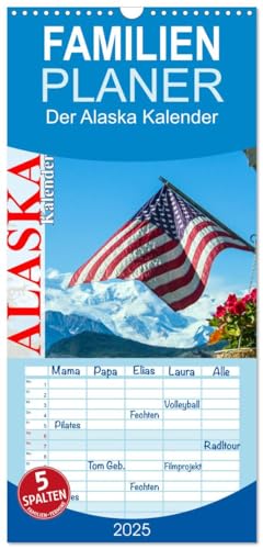 Familienplaner 2025 - Der Alaska Kalender mit 5 Spalten (Wandkalender, 21 cm x 45 cm), CALVENDO von CALVENDO