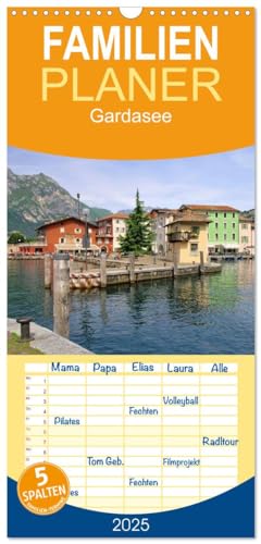 Familienplaner 2025 - Gardasee mit 5 Spalten (Wandkalender, 21 cm x 45 cm), CALVENDO von CALVENDO