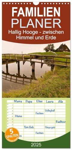 Familienplaner 2025 - Hallig Hooge - zwischen Himmel und Erde mit 5 Spalten (Wandkalender, 21 cm x 45 cm), CALVENDO von CALVENDO