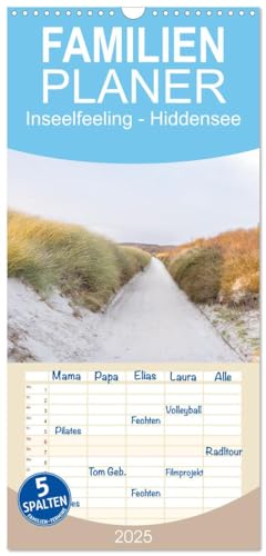 Familienplaner 2025 - Inseelfeeling - Hiddensee mit 5 Spalten (Wandkalender, 21 cm x 45 cm), CALVENDO von CALVENDO