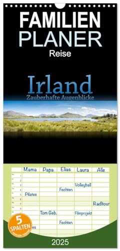 Familienplaner 2025 - Irland - Zauberhafte Augenblicke mit 5 Spalten (Wandkalender, 21 cm x 45 cm), CALVENDO von CALVENDO