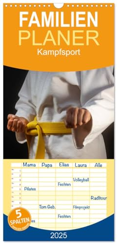 Familienplaner 2025 - Kampfsport mit 5 Spalten (Wandkalender, 21 cm x 45 cm), CALVENDO von CALVENDO