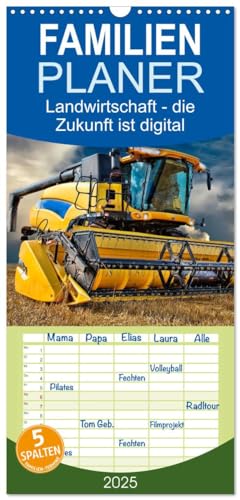 Familienplaner 2025 - Landwirtschaft - die Zukunft ist digital mit 5 Spalten (Wandkalender, 21 cm x 45 cm), CALVENDO von CALVENDO