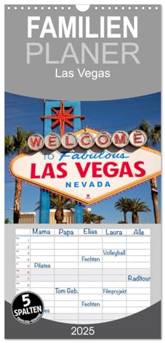 Familienplaner 2025 - Las Vegas mit 5 Spalten (Wandkalender, 21 cm x 45 cm), CALVENDO von CALVENDO