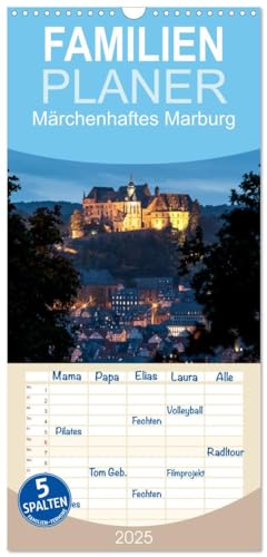 Familienplaner 2025 - Märchenhaftes Marburg mit 5 Spalten (Wandkalender, 21 cm x 45 cm), CALVENDO von CALVENDO