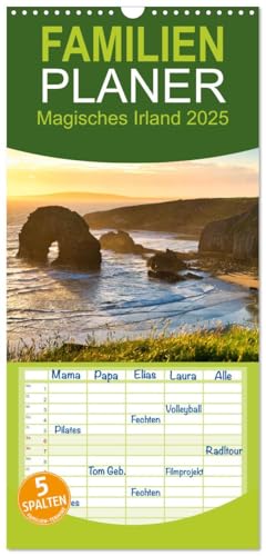 Familienplaner 2025 - Magisches Irland 2025 mit 5 Spalten (Wandkalender, 21 cm x 45 cm), CALVENDO