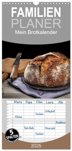Familienplaner 2025 - Mein Brotkalender mit 5 Spalten (Wandkalender, 21 cm x 45 cm), CALVENDO von CALVENDO