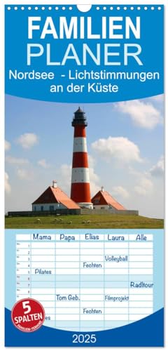 Familienplaner 2025 - Nordsee - Lichtstimmungen an der Küste mit 5 Spalten (Wandkalender, 21 cm x 45 cm), CALVENDO von CALVENDO