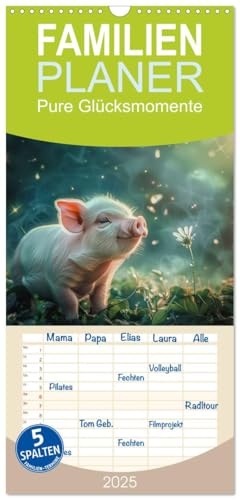 Familienplaner 2025 - Pure Glücksmomente mit 5 Spalten (Wandkalender, 21 cm x 45 cm), CALVENDO von CALVENDO