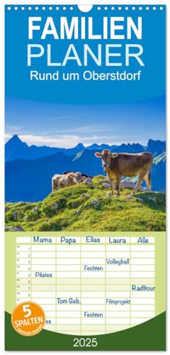 Familienplaner 2025 - Rund um Oberstdorf mit 5 Spalten (Wandkalender, 21 cm x 45 cm), CALVENDO von CALVENDO