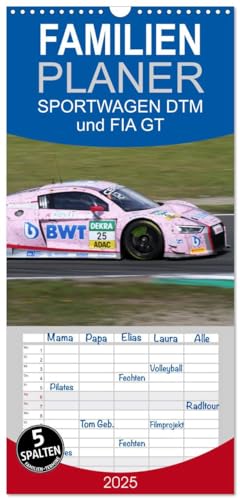 Familienplaner 2025 - SPORTWAGEN DTM und FIA GT mit 5 Spalten (Wandkalender, 21 cm x 45 cm), CALVENDO von CALVENDO